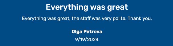 Everything was great
