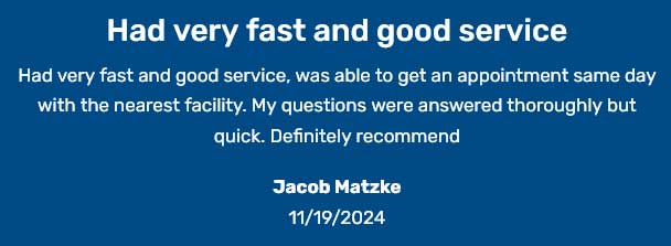 Had very fast and good service